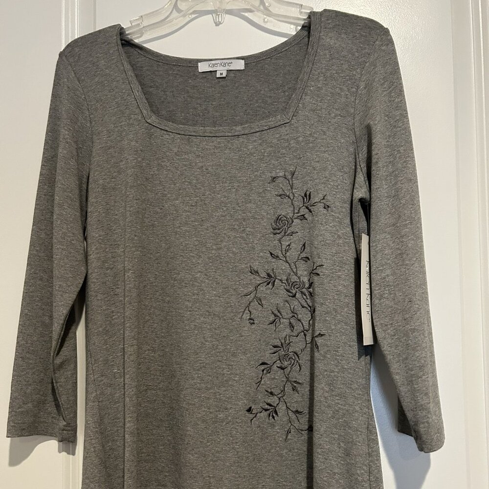 Karen Kane China Blossom Square Neck Tee *NWT*